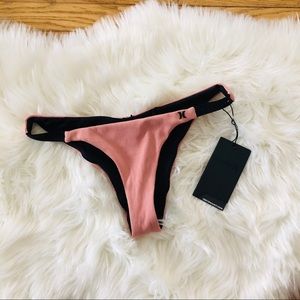 Hurley Ribbed Cheeky Bikini Bottoms